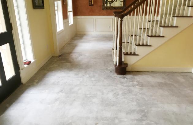 Dustless floor removal entryway